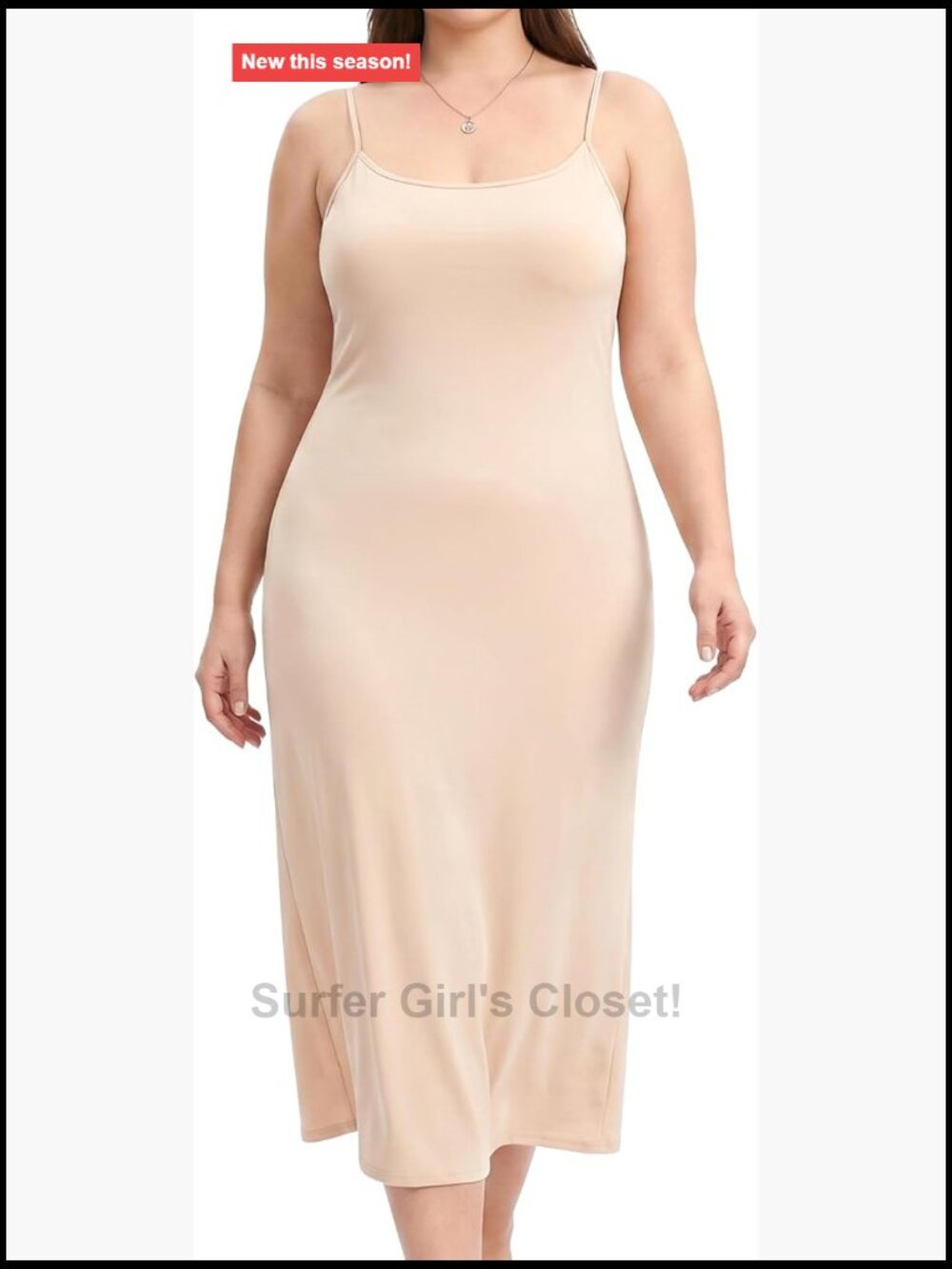 Plus Size Full Slip Dress Women Adjustable Straps Under Dress Slip Nightgown